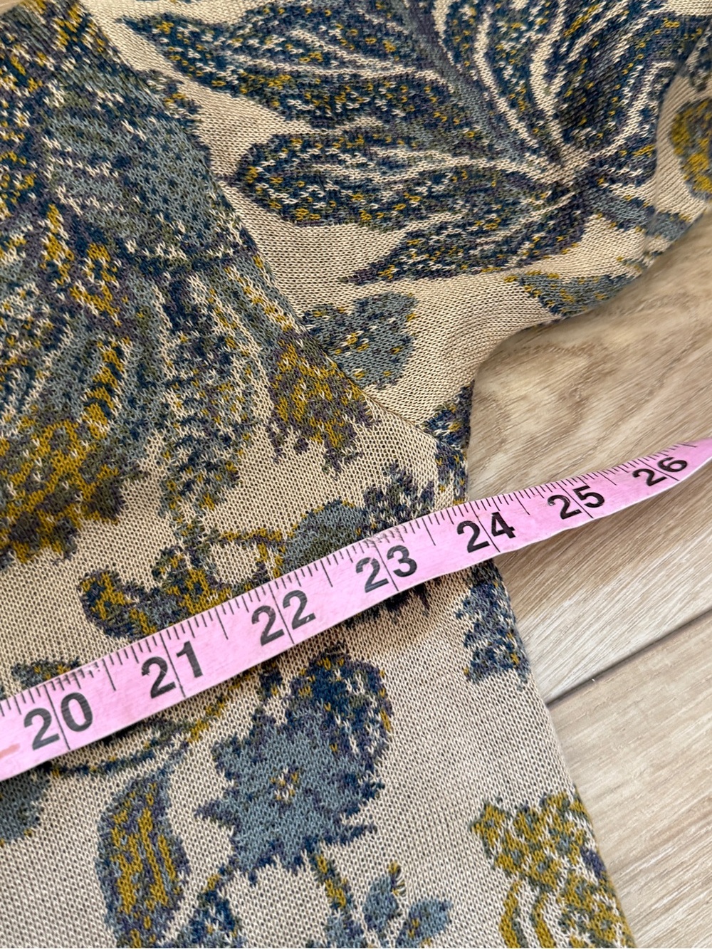 Peruvian Connection Pima Cotton Floral Jacquard Tapestry Cardigan L - Picture 8 of 10